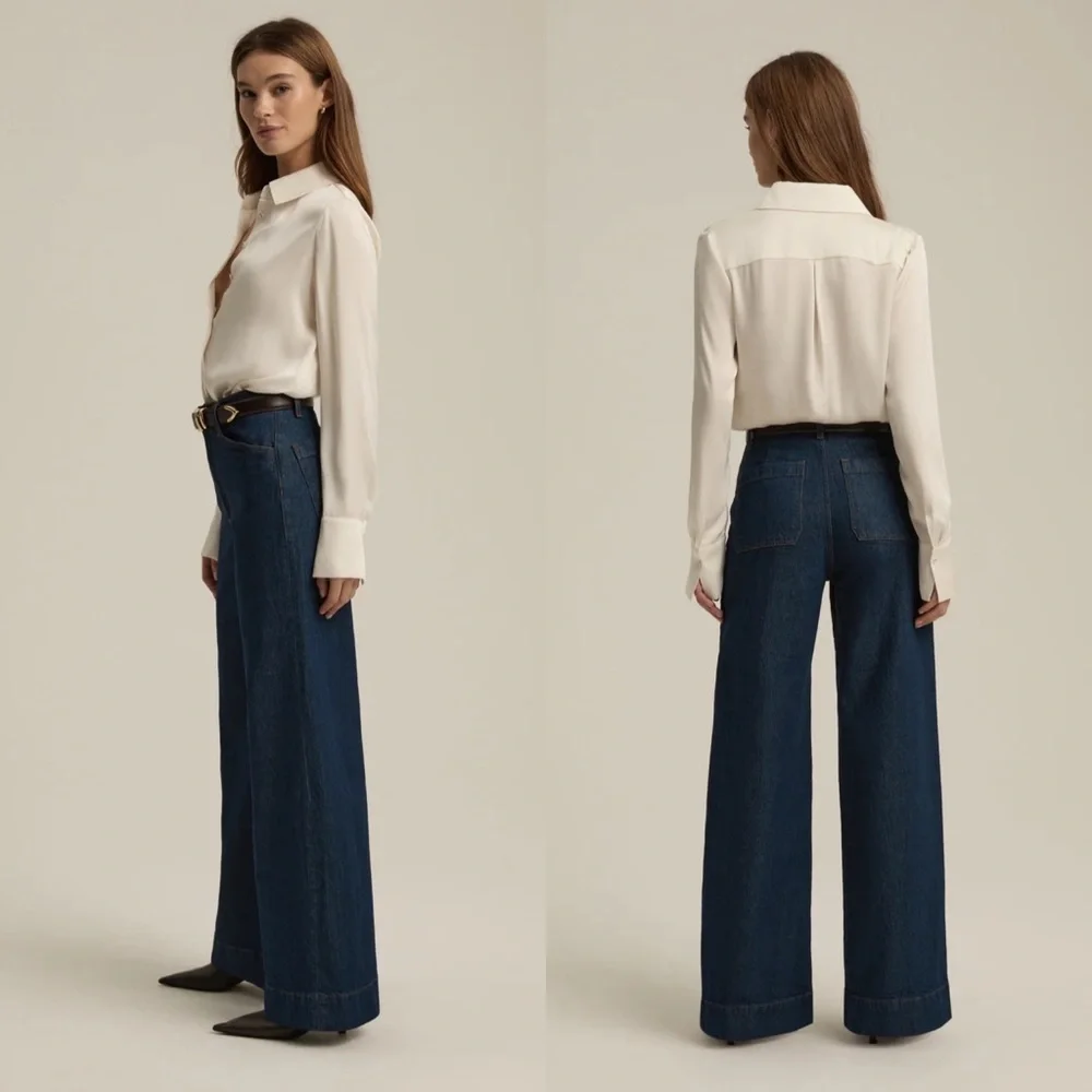 Favorite Daughter The Mischa Super High Rise Wide Leg Jean Sz 29 NWT - Picture 2 of 10